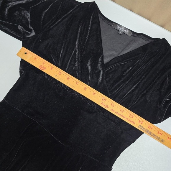 Urban CoCo‎ Maxi Dress Womens Small Black Velvet Goth Witchy Festival Medieval - Picture 11 of 16